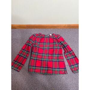 Vineyard Vines Girls Red Plaid Top XS